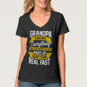 Farfar vet allt Fars dag för morfar T Shirt