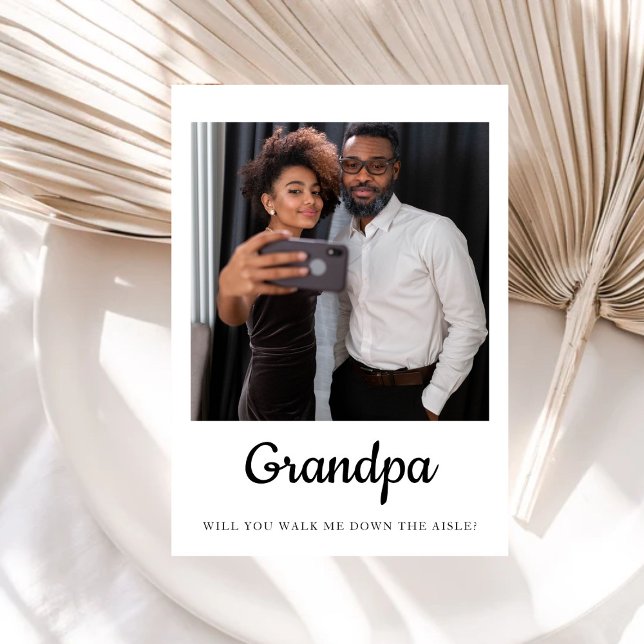 Farfar Vill Du Gå Med Mig Nedför Aisle  Inbjudningar (Skapare uppladdad)