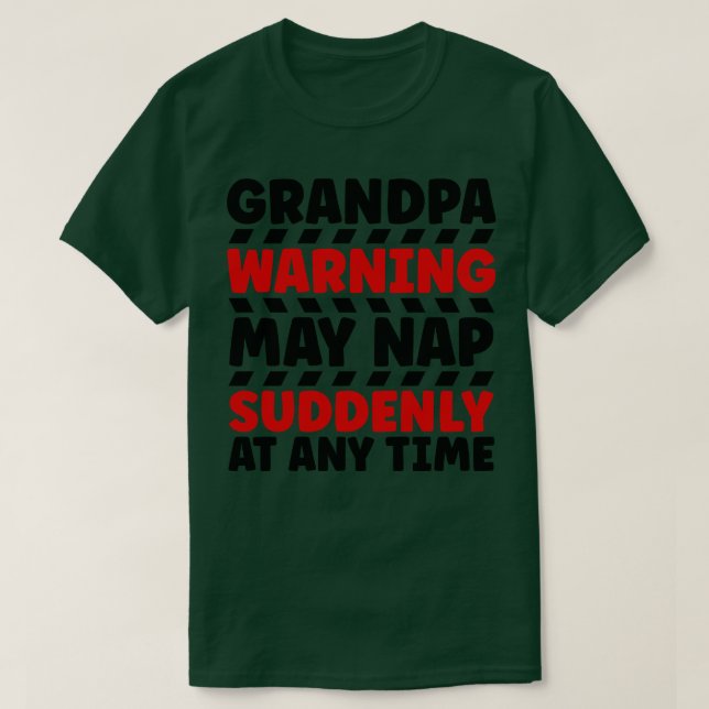 Farfar Warning kan när som helst när som helst 2 T Shirt (Design framsida)