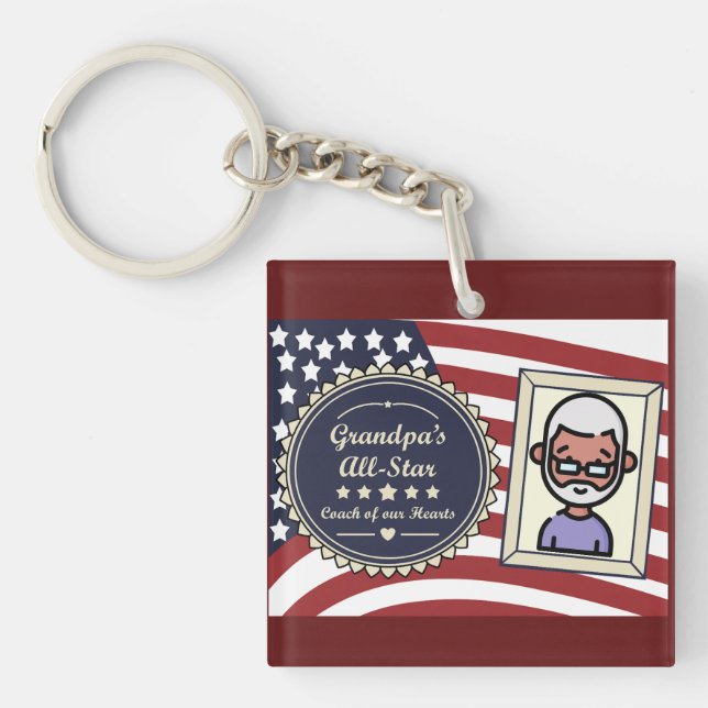 Farfar's All-Star Badge USA flagga Design (Framsidan)