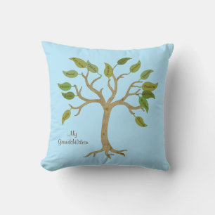 Farfars familj Träd Pillow Kudde