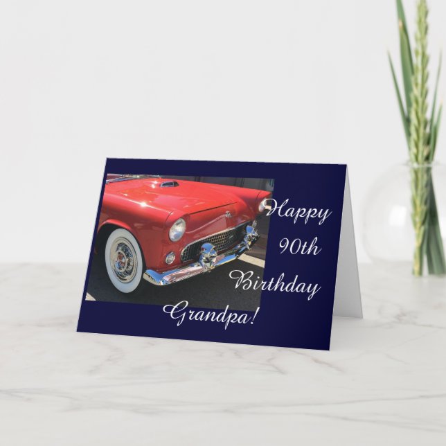 Farfars födelsedag - Antique car Kort (Framsida)