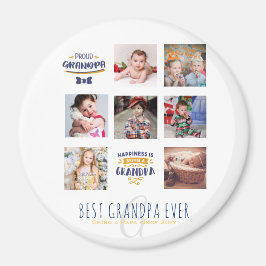 FARFARS FOTOCOLLAGE GÅVA Stolt Papa Pappor Gramps Magnet