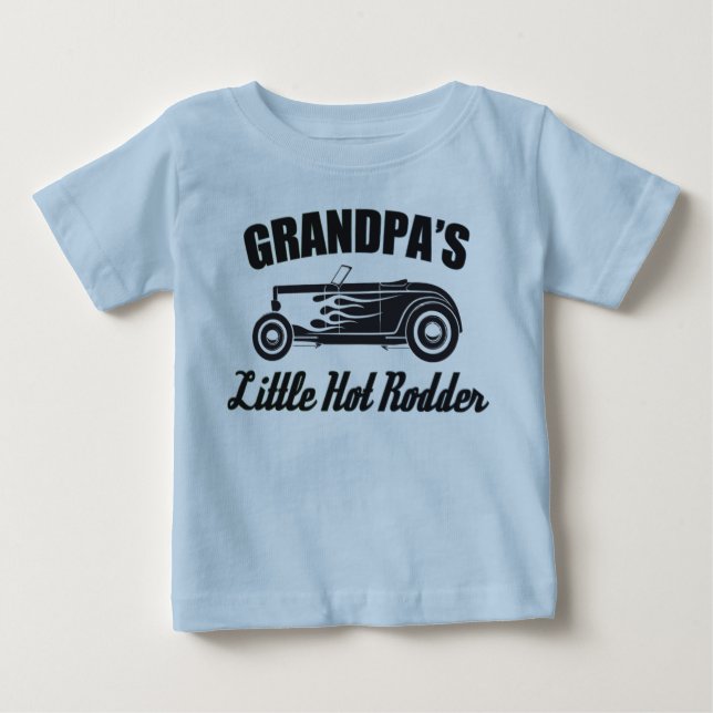 Farfars lilla Hett Rodder HotRod Grandchild Car T-shirt (Framsida)