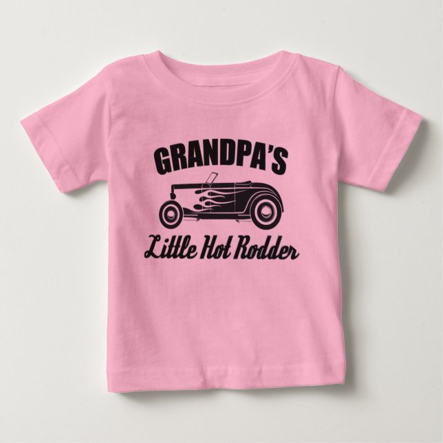 Farfars lilla Hett Rodder HotRod Grandchild Car Tröja (Framsida)