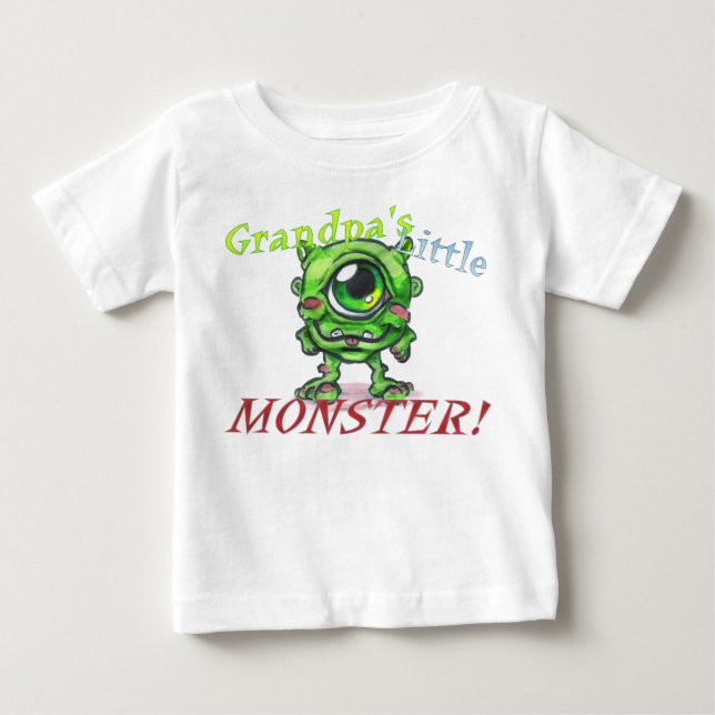 Farfars lilla Monster Baby Shirt Tröja (Framsida)