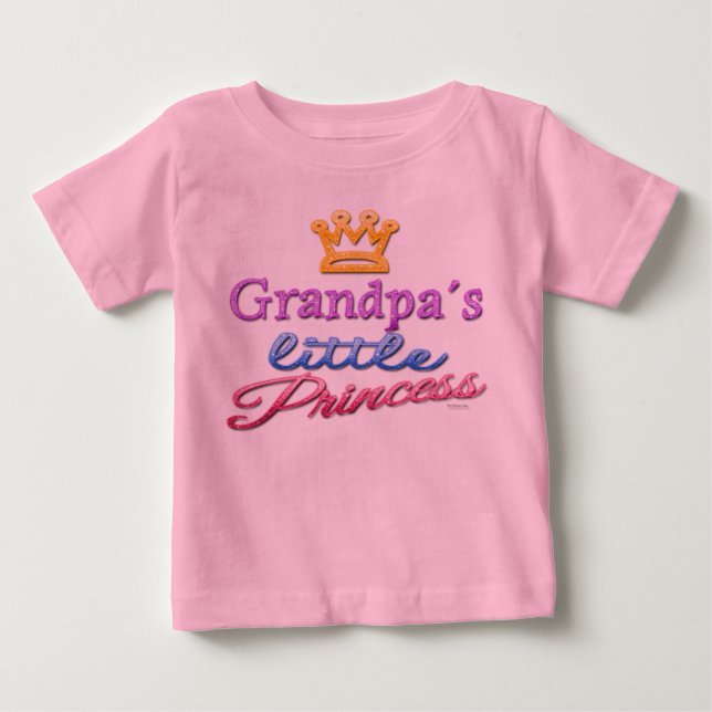 Farfars lilla prinsessa Baby Småbarn T-Shirt (Framsida)