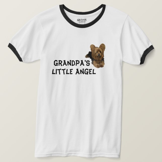Farfars Little Angel Yorkshire Terrier T-Shirt (Design framsida)