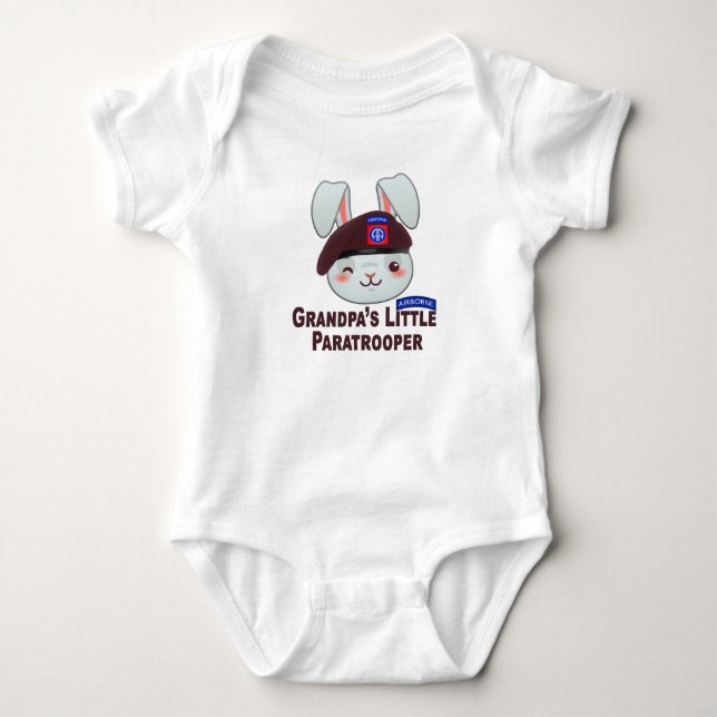 Farfar's Little Paratrooper Bunny" T Shirt (Framsida)