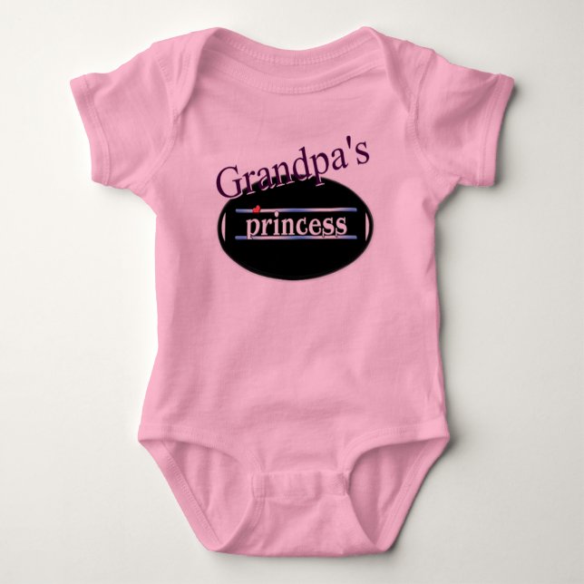 Farfars Princess Baby Outfit Tee (Framsida)