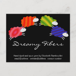 Fårfiber Artist Hangtag Vykort