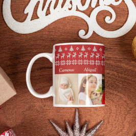 Farföräldrar 6 Farbarn Foto Red jul Kaffemugg