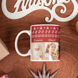 Farföräldrar 6 Farbarn Foto Red jul Kaffemugg