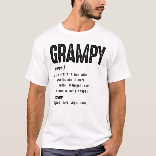 Farföräldrar - Grampy Definition T Shirt (Framsida)