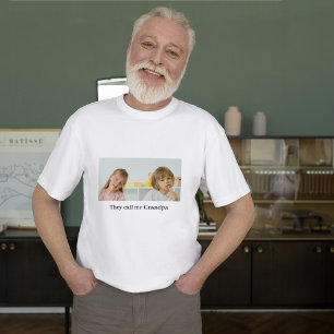 Farföräldrar Grandpa Grandma Customize Photo T Shirt