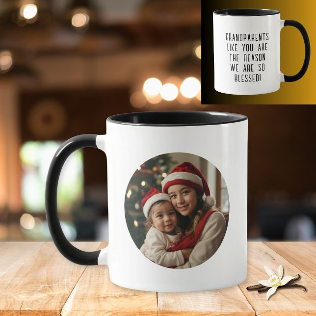Farföräldrars Grandchild Photo Message Coffee Mugg (Skapare uppladdad)