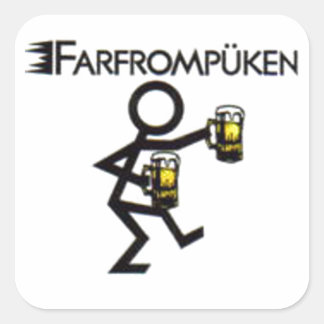farfrompüken fyrkantigt klistermärke