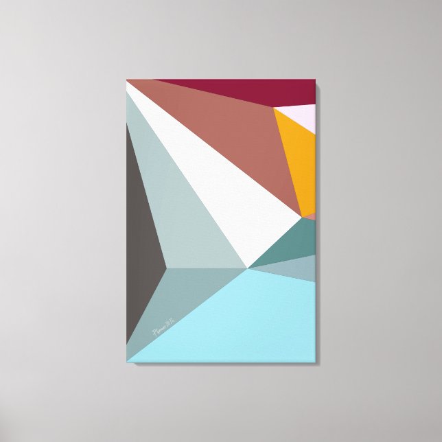 Färg_01-Kanvastryckets skuggor Canvastryck (Framsida)