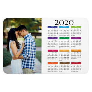 Färg 2020-Anpassningsbarnas fotokalender Magnet