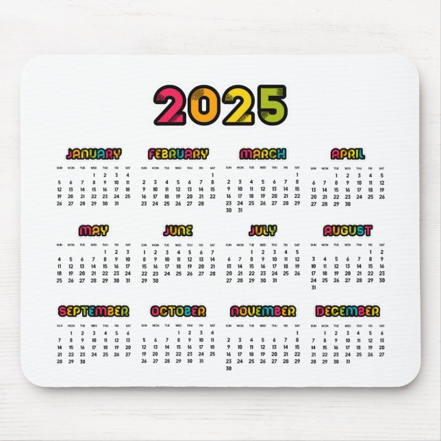 Färg 2023-kalender musmatta (Framsidan)
