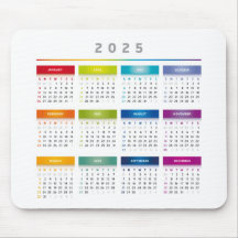 Färg 2025-kalender - Rainbow Färg 3-kolumner