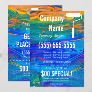 Färg 5x7 Flytande Inbjudningar