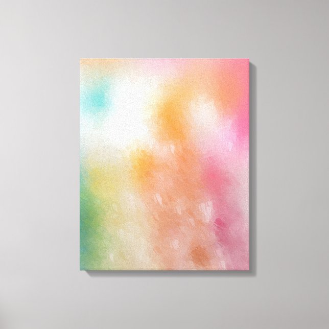 Färg Abstrakt Art Modern Trendig Red Rosa Blue Canvastryck (Framsida)