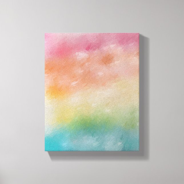 Färg Abstrakt Art Red Rosa Blue Lila Modern Canvastryck (Framsida)