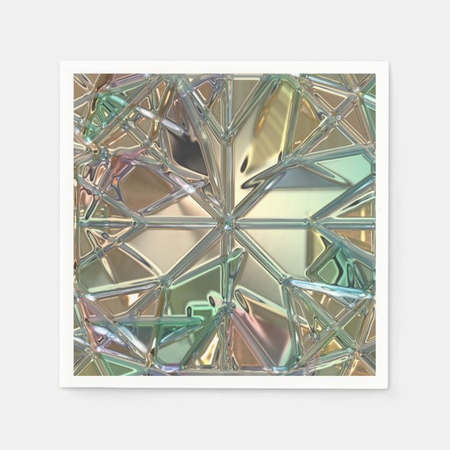 Färg abstrakt av fastfärgat glas pappersservett (Framsidan)