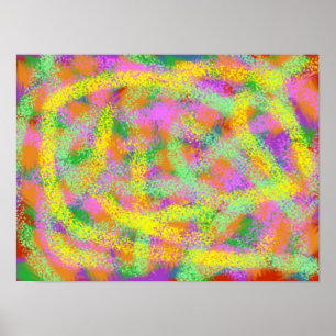 Färg Abstrakt Digital Art Poster