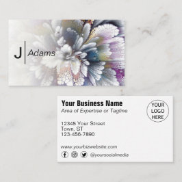 Färg Abstrakt Flower Affärskort Visitkort