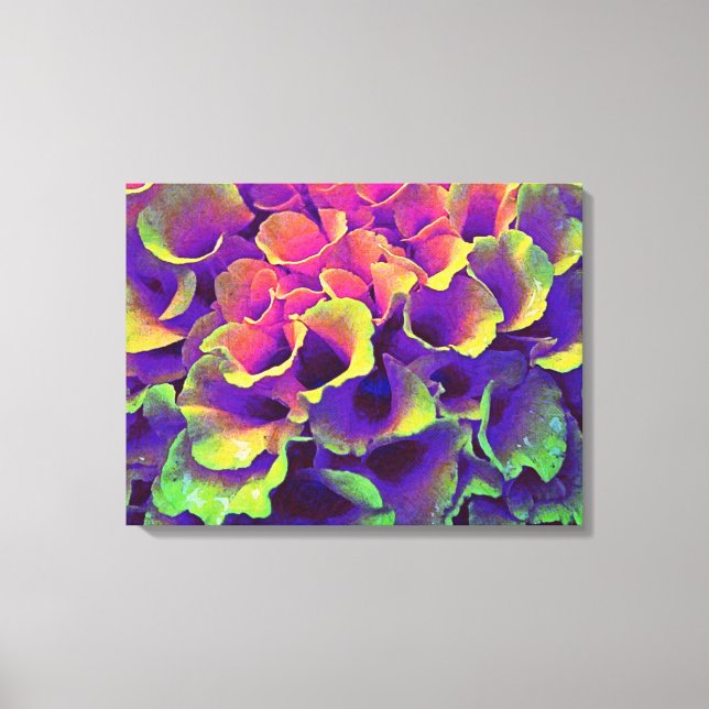 Färg Abstrakt Flower Petals Canvas Art (Framsida)