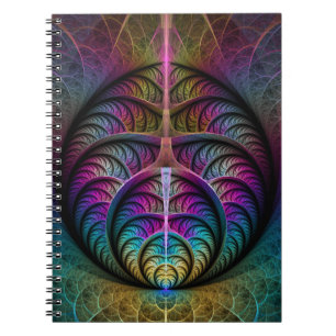 Färg Abstrakt Fractal Art Anteckningsbok