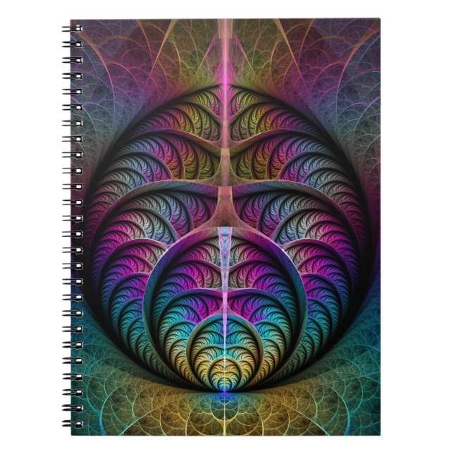 Färg Abstrakt Fractal Art Anteckningsbok (Framsidan)