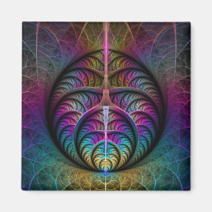 Färg Abstrakt Fractal Art Magnet