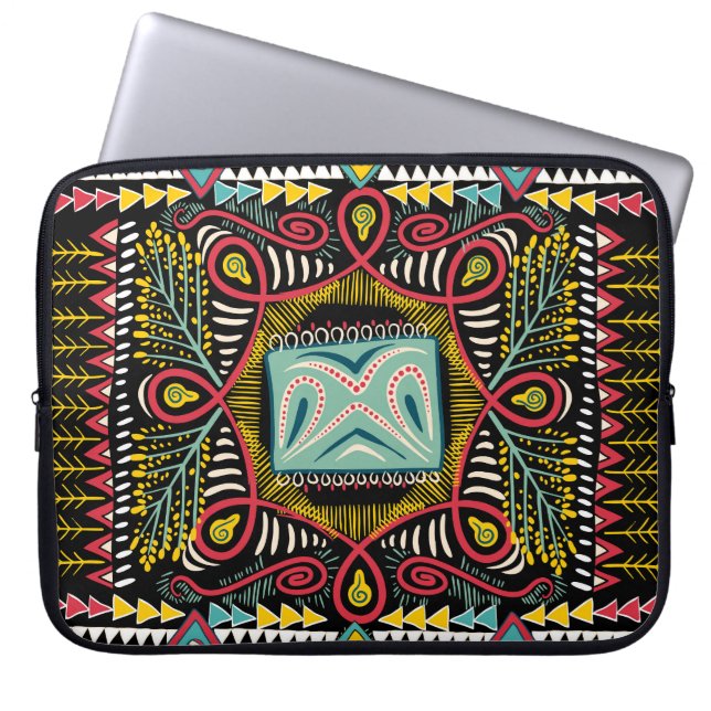 Färg abstrakt: fyrkantig fickdesign. laptop fodral (Framsidan)