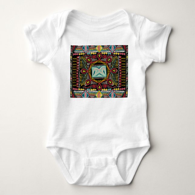 Färg abstrakt: fyrkantig fickdesign. t shirt (Framsida)