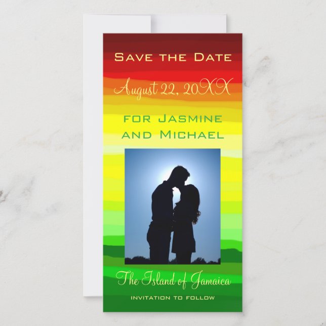 Färg Abstrakt liggande - spara datum Datumet (Framsida)