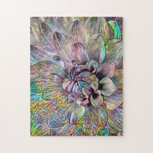 Färg Abstrakt Lotus Flower Utmaning hård Pussel
