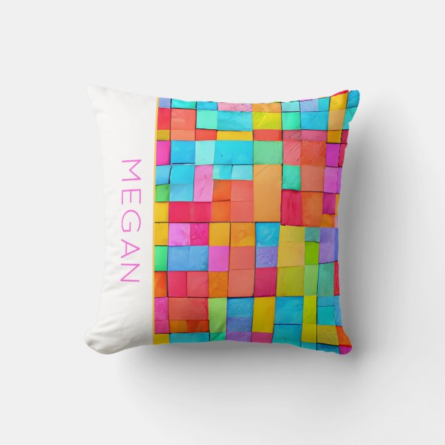 Färg Abstrakt Modern Art Namn Home Decor Kudde (Framsida)