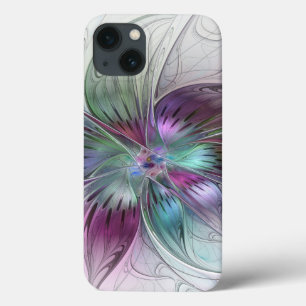 Färg Abstrakt Modern Blommigt Fractal Art