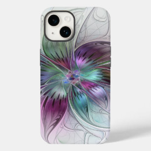 Färg Abstrakt Modern Blommigt Fractal Art