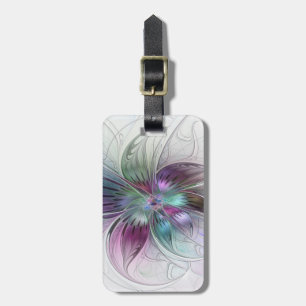 Färg Abstrakt Modern Blommigt Fractal Art Bagagebricka