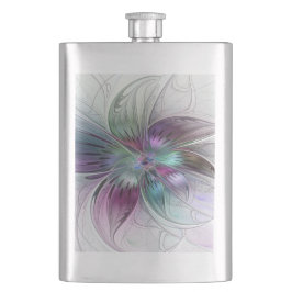 Färg Abstrakt Modern Blommigt Fractal Art Fickplunta