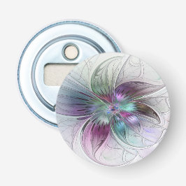 Färg Abstrakt Modern Blommigt Fractal Art Flasköppnare