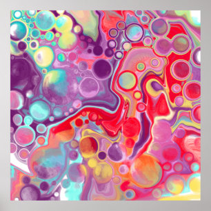 Färg Abstrakt Modern Digital Art Poster