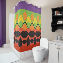 Färg Abstrakt mönster djärv Shower Curtain