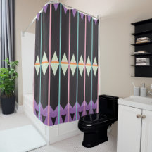 Färg Abstrakt mönster djärv Shower Curtain
