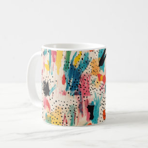 Färg Abstrakt Mönster Kaffemugg
