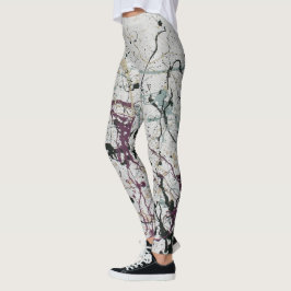 Färg Abstrakt Plattor Målning Kvinnor Leggings